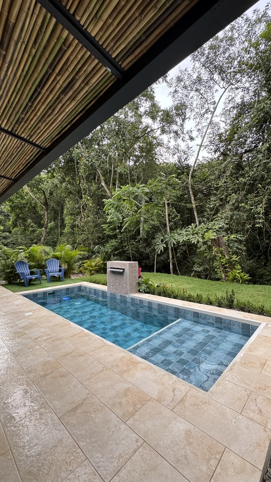 Piscina privada rodeada de selva